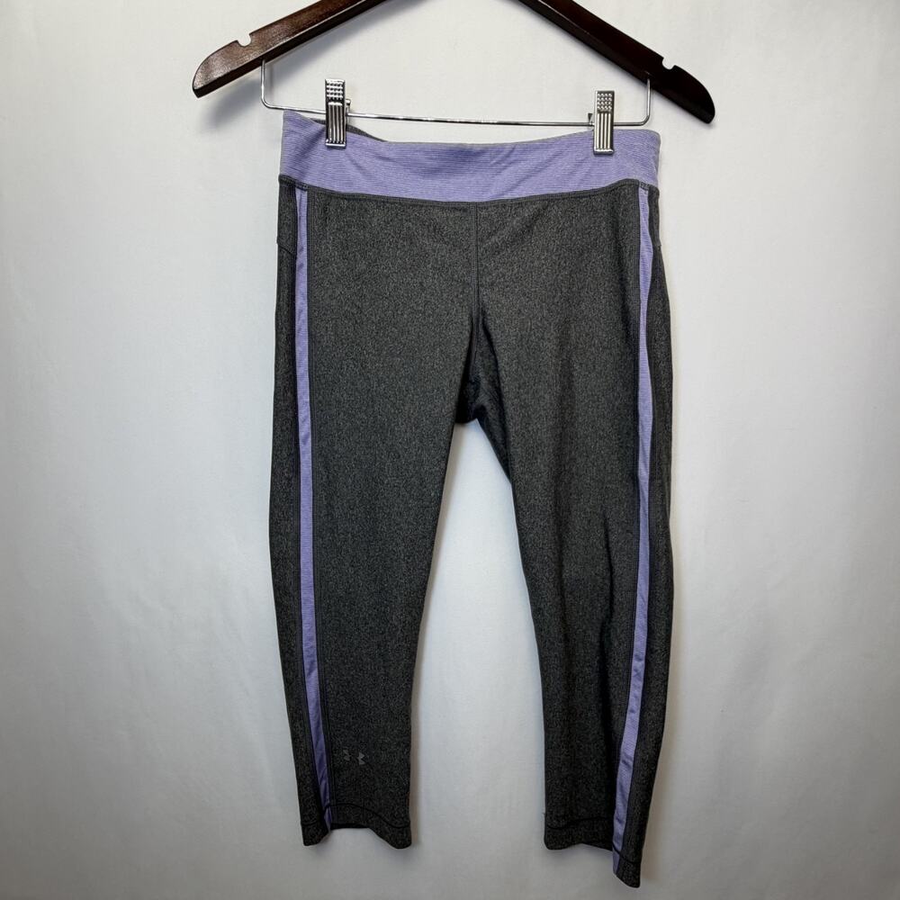 Under Armour Leggings Pants Womens Gray Purple Compression Fitsโ M No Tags
